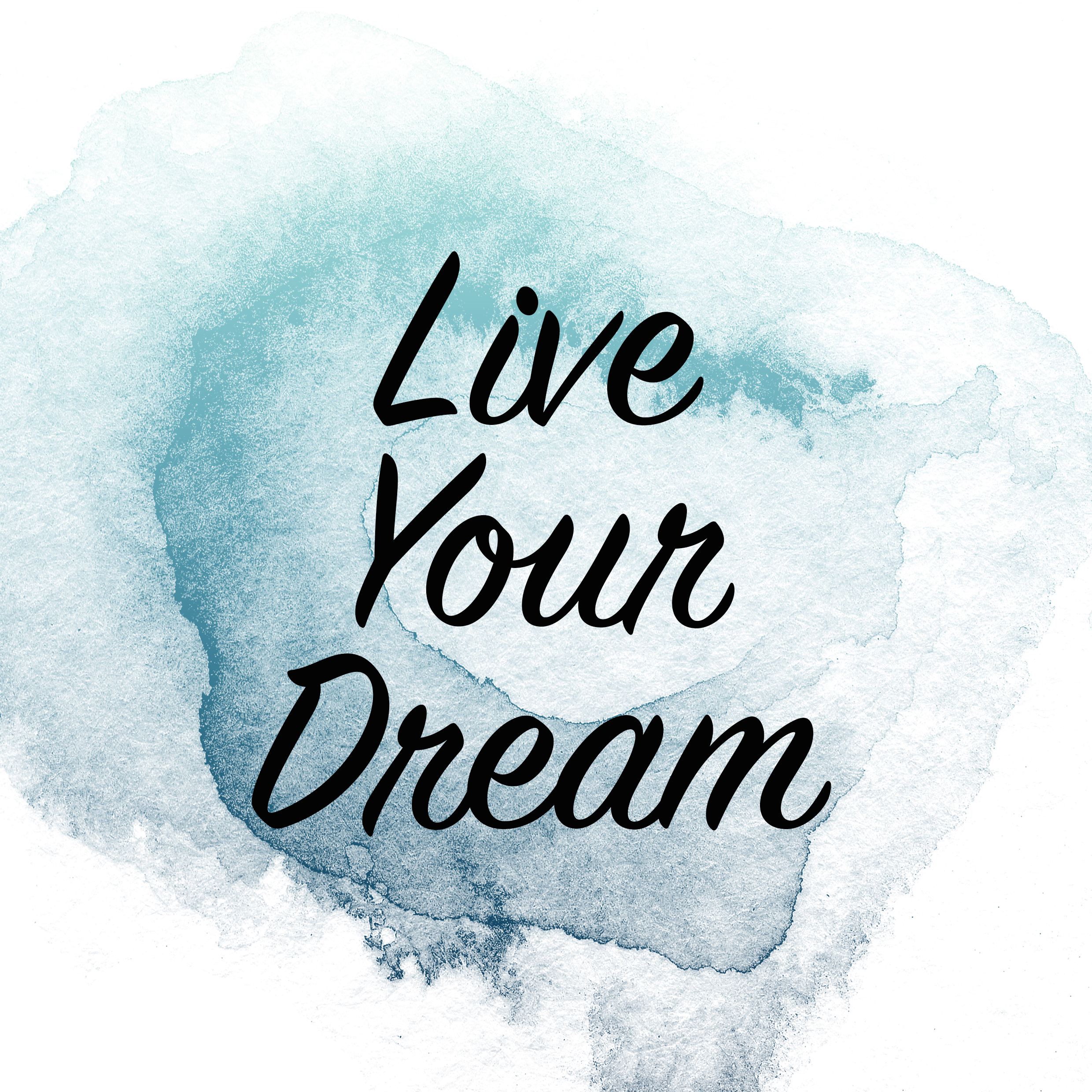 Inspirational motivating quote on watercolor brush background